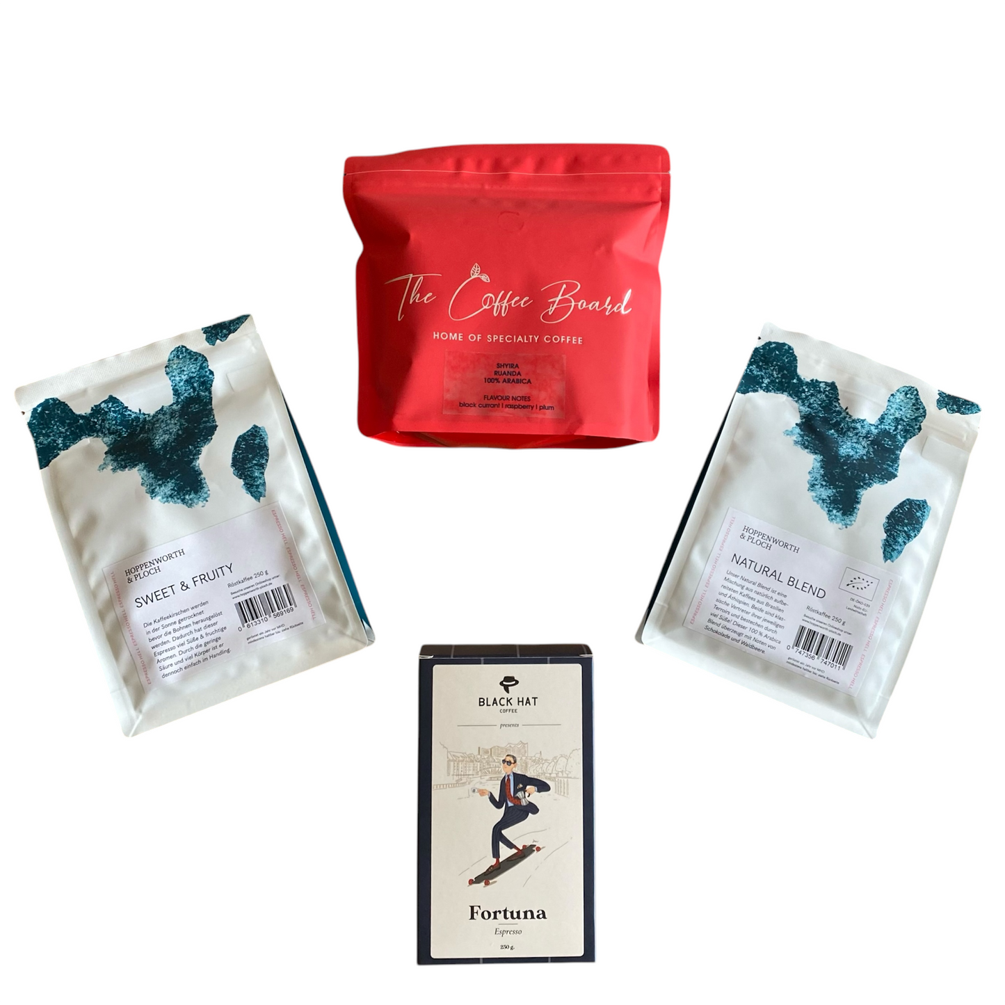 Probierpaket Kaffee Espresso - 4 Kaffeesorten, gemischt