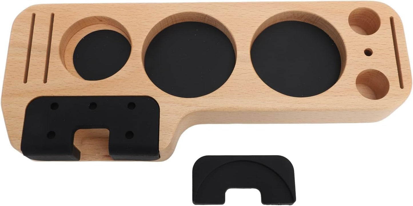 Tamperstation aus Holz - Edle Andrückstation für den Siebträger und Ablage