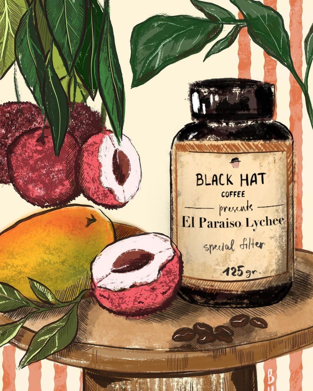 Black Hat Coffee El Paraìso Lychee - Special Filter, Double Fermented, Colombia