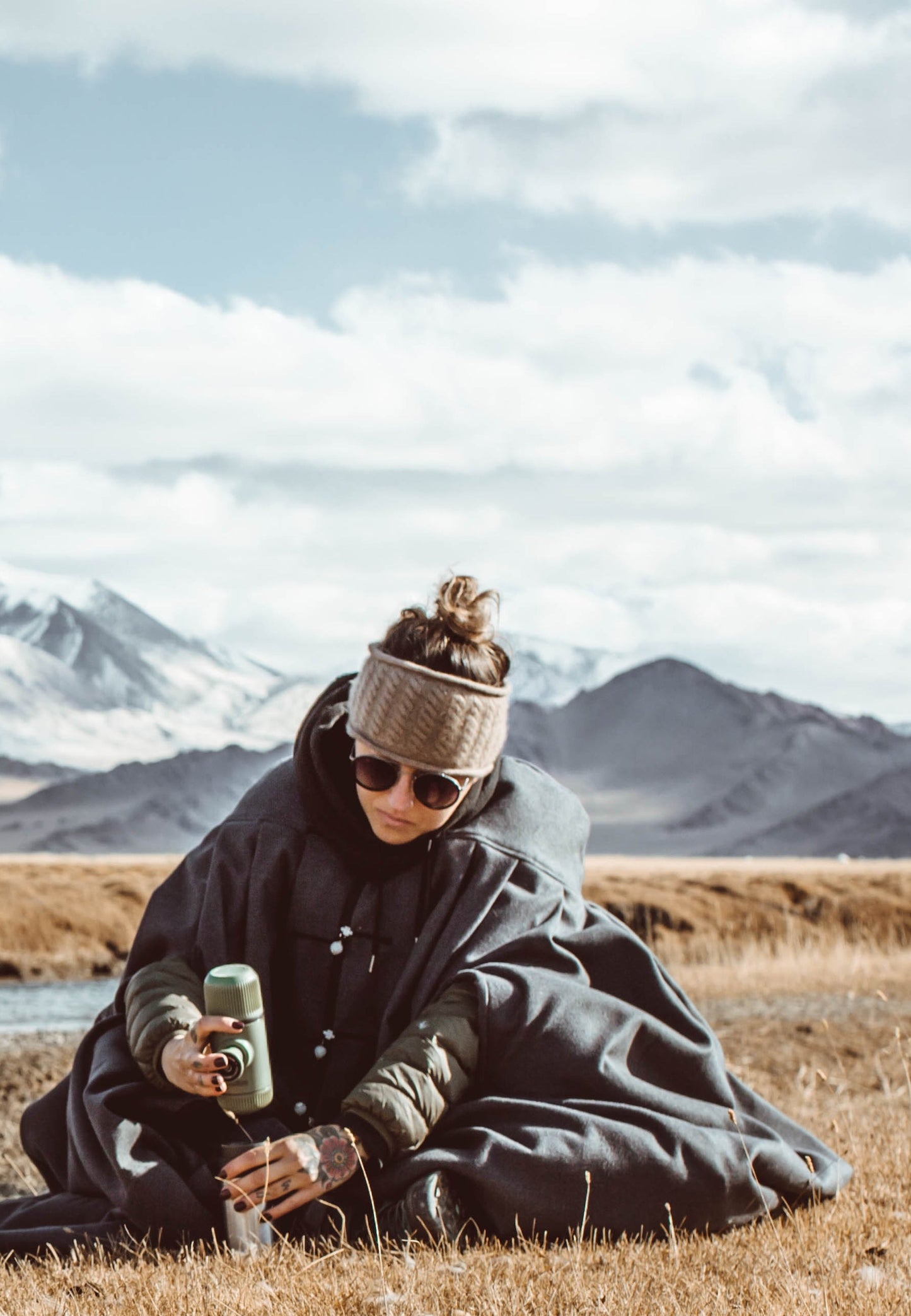 Wacaco Nanopresso tragbare Espressomaschine mit Schutzhülle in Moos Grün