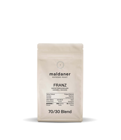 Maldaner Coffee Franz Espresso – 70 % Arabica & 30 % Robusta Häuserespresso