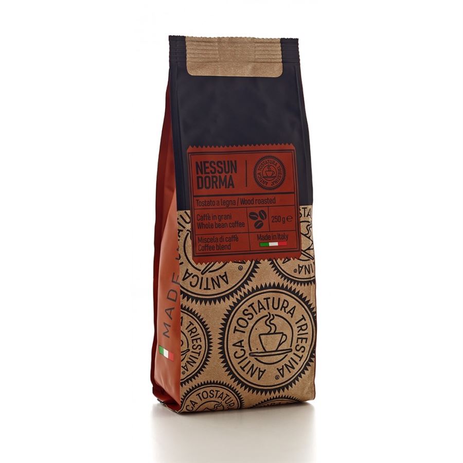 ATT Café Nessun Dorma Beans 250g Beutel auf weißem Hintergrund