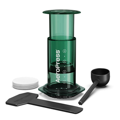 AeroPress Clear Kaffeebereiter Clear Green Lieferumfang
