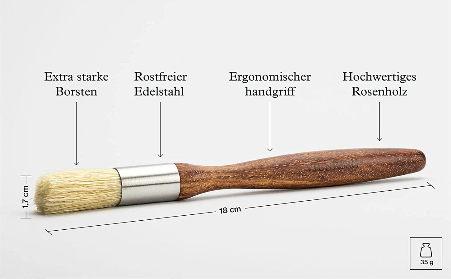 Reinigungspinsel für Kaffeemühle oder Siebträger - Barista Zubehör im edlen Design