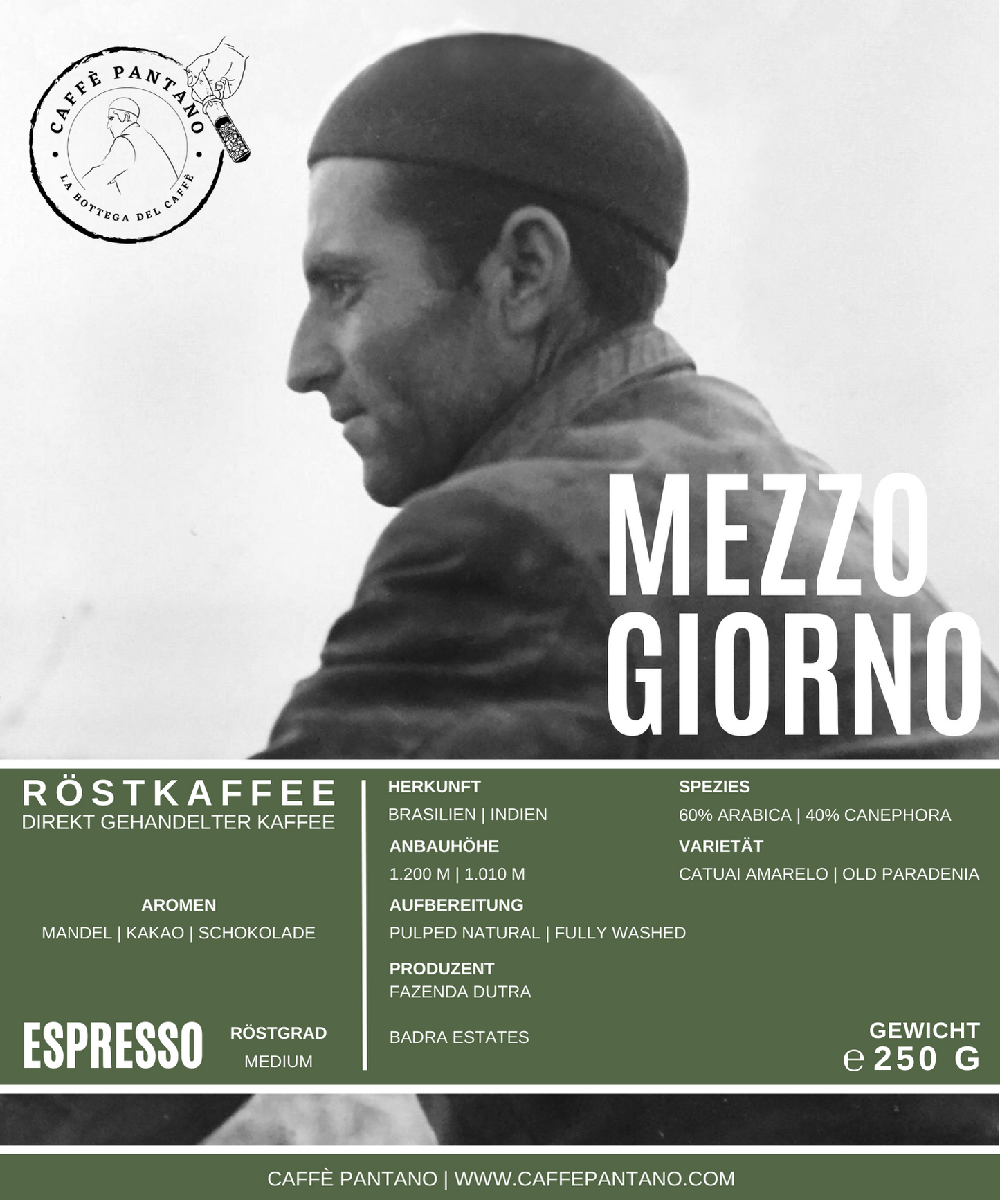 Caffè Pantano Mezzogiorno Espresso – Schokoladig & Vollmundig