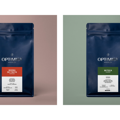 Optimist Coffee Probierpaket Espresso 2 x 500, 2 Espressosorten - Kräftig, Cremig & Schokoladig