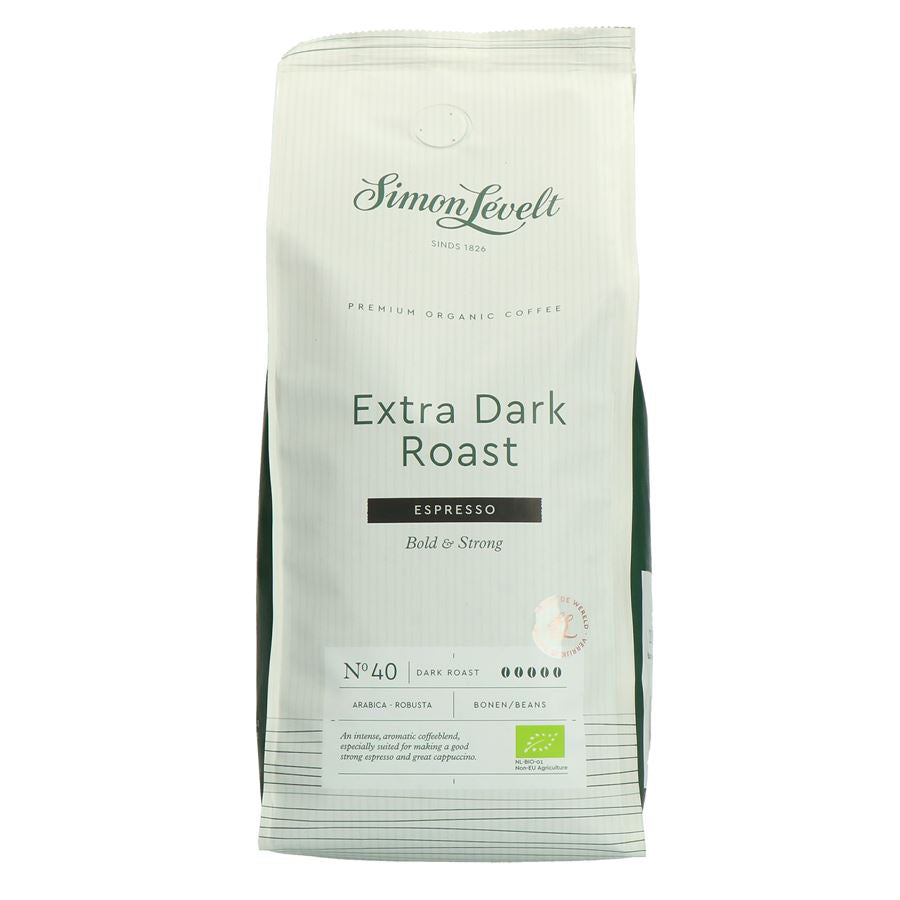 Simon Lévelt Organic Espresso Extra Dark Roast 500 g – Kräftig & Intensiv