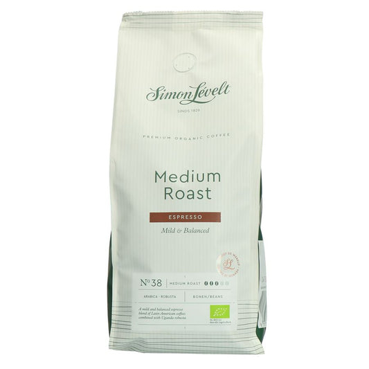 Simon Lévelt Organic Espresso Medium Roast 500 g – Mild & Ausgewogen
