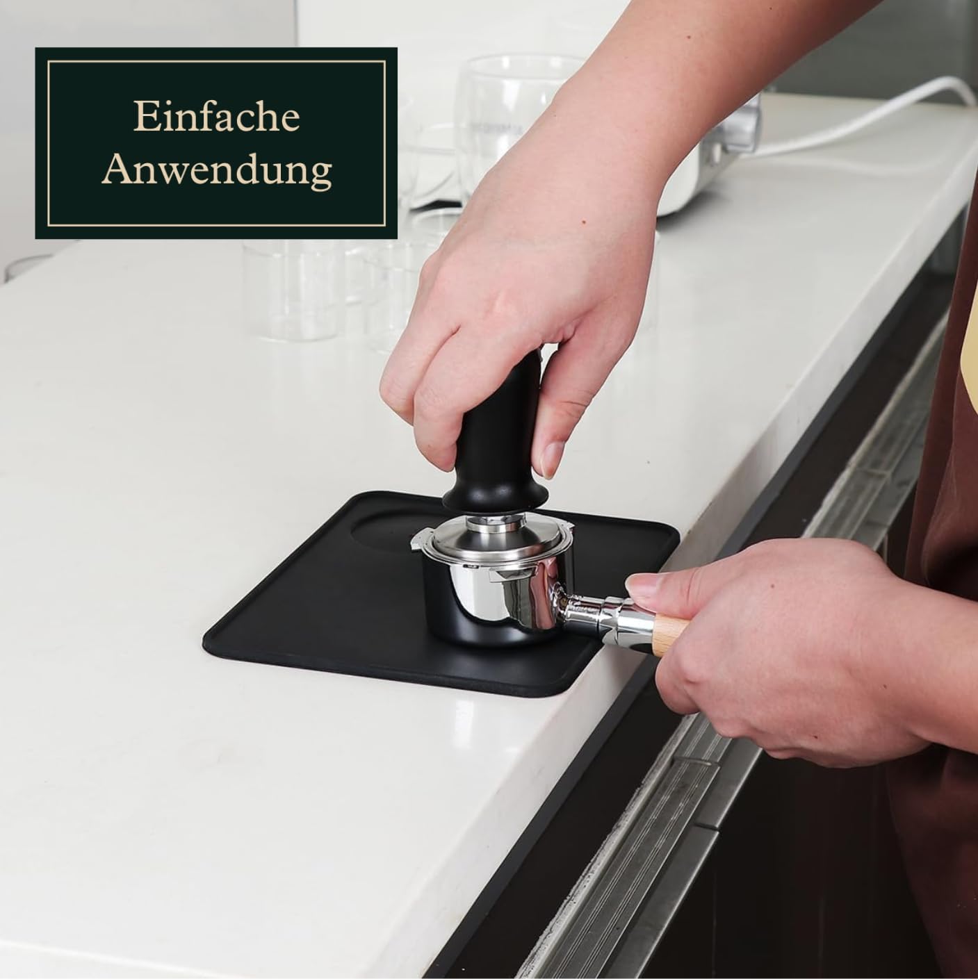 Tampermatte aus Silikon - Silikonunterlage für Siebträger - perfektes Barista Zubehör