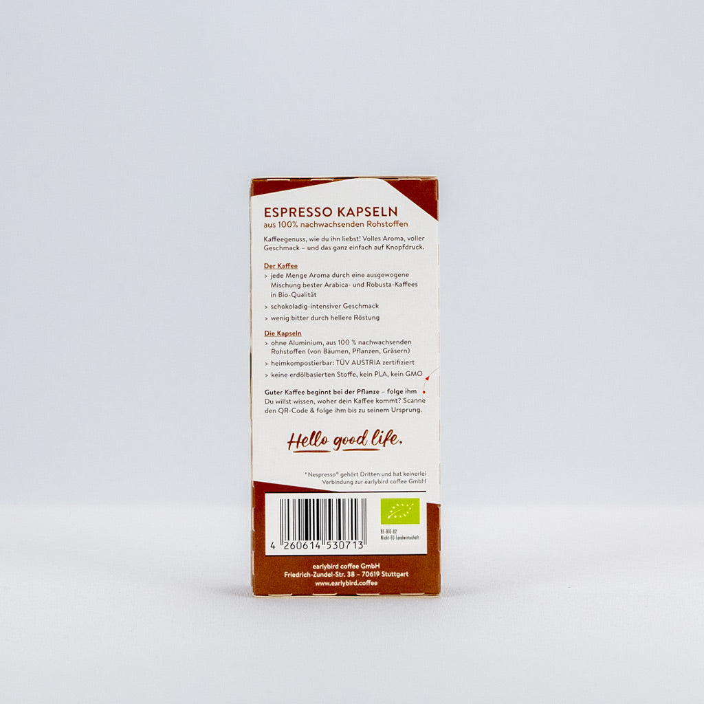 earlybird coffee Bio Espresso Kaffeekapseln