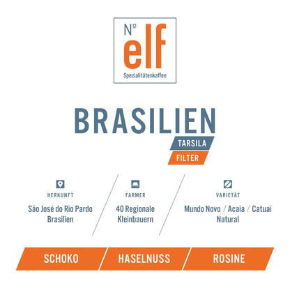 No. elf Brasilien Tarsila – Spezialitätenkaffee Filterbohnen